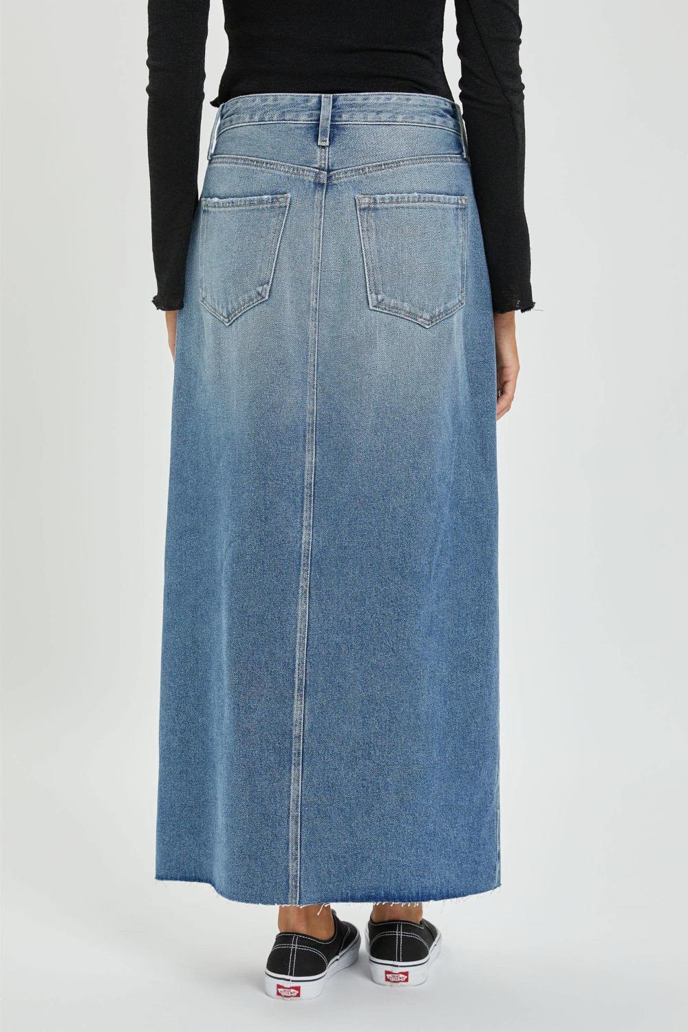 Women Ladies Fashion Long Denim Skirt Maxi Jean Skirt | Wish